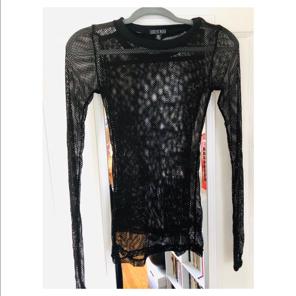 Current Mood fishnet mesh top